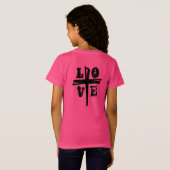 leuk LOVE-lettertype + CROSS | T-shirt (Achterkant volledig)