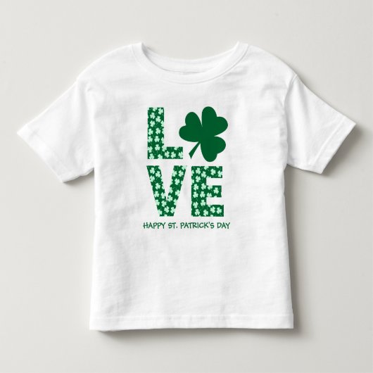  Leuk Love Shamrock Kinder St. Patrick's Day    Shirts (Voorkant)