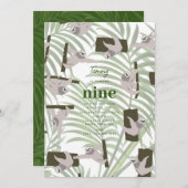 Leuk luiaard dier in wild bos verjaardagsfeestje kaart (Voorkant / Achterkant)