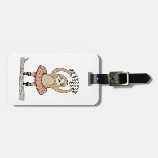 Leuk luiaard uniek Bagagelabel (Voorkant horizontaal)