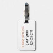 Leuk luiaard uniek Bagagelabel (Achterkant verticaal)