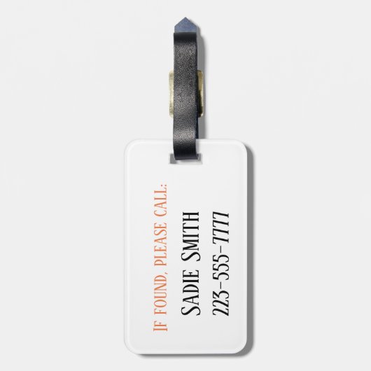 Leuk luiaard uniek Bagagelabel (Achterkant verticaal)