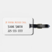 Leuk luiaard uniek Bagagelabel (Achterkant horizontaal)