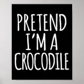 Leuk luie Halloween kostuum - doen alsof in een kr Poster (Voorkant)