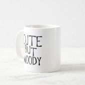 leuk maar humeurig koffiemok (Voorkant links)