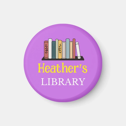 LEUK! Magneet - Bibliotheek - Gepersonaliseerd - N (Voorkant)