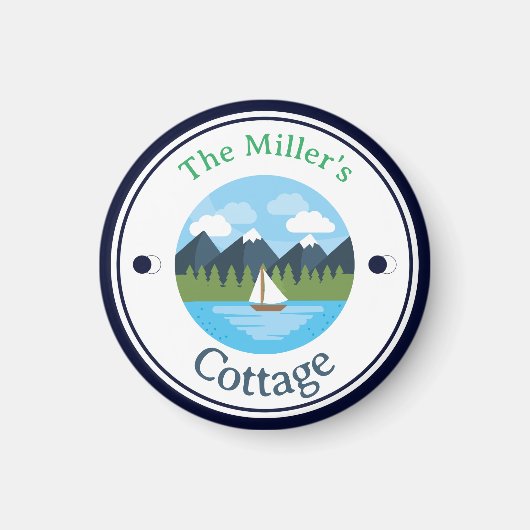 LEUK! Magneet - Cottage - Gepersonaliseerd - Naam  (Voorkant)