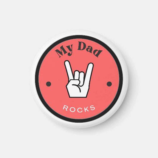 Leuk! Magneet - mijn vader ROCKS! (Voorkant)