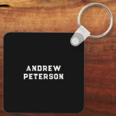 Leuk Man Rood Blauw Wit Pensioenschema Plan Sleutelhanger (Achterkant)