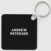 Leuk Man Rood Blauw Wit Pensioenschema Plan Sleutelhanger (Achterkant)