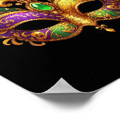 Leuk Mardi Gras-masker plezier 2025 Mardi Gras-fee Poster (Hoek)