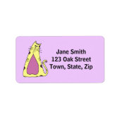 Leuk Marshmallow Kat Adres Etiket (Voorkant)