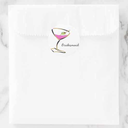 leuk martineus goud ronde sticker (Tas)