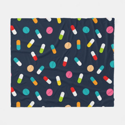 Leuk Medisch Verpleegkundige pillen patroon fleece (Voorkant (Horizontaal))