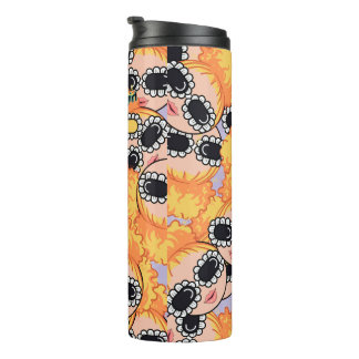 leuk meisje blondine thermosbeker