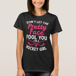 Leuk meisje hockey cadeau voor vrouwen Kinder ijsh T-shirt