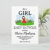 Leuk Meisje In Een Bloemtuin Baby Meisje Baby show Kaart (Staand voorkant)