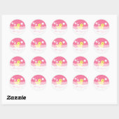 Leuk Meisje Rubber Ducky Baby shower Ronde Sticker (Vel)