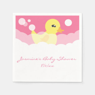 Leuk Meisje Rubber Ducky Baby shower Servet