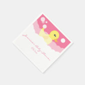 Leuk Meisje Rubber Ducky Baby shower Servet (Hoek)