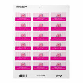 Leuk meisje tas retour adres labels. etiket (Full Sheet)