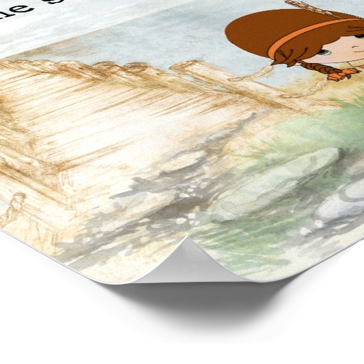 Leuk Meisje Zomer Poster (Hoek)