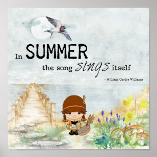 Leuk Meisje Zomer Poster