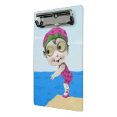 Leuk  Meisje Zwemmer Roze Badpak Mini Klembord (Angled2)