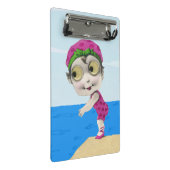 Leuk  Meisje Zwemmer Roze Badpak Mini Klembord (Schuin)