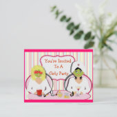 Leuk Meisjes Verwenningsfeest Thema Kaart (Staand voorkant)