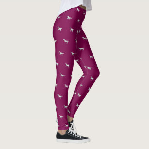 Leuk Meisjesachtig Robijn Galopperend Paard Patroo Leggings