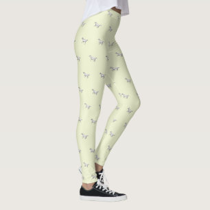 Leuk meisjesachtig wit galopperend paard patroon leggings