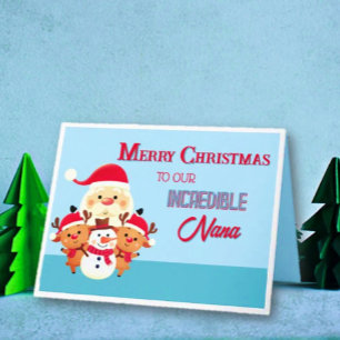 Leuk! Merry Christmas Nana Kaart
