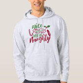 Leuk met een hint van Naughty - grappige Kerstmis Hoodie (Voorkant)