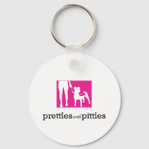Leuk met Pitties Sleutelhanger