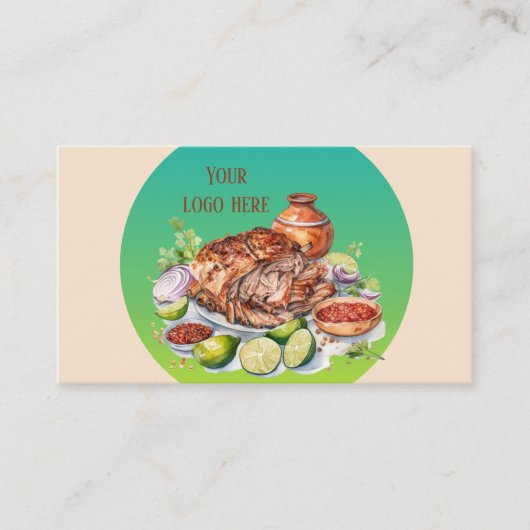 Leuk Mexicaans eten tekst toevoegen Visitekaartje (Voorkant)