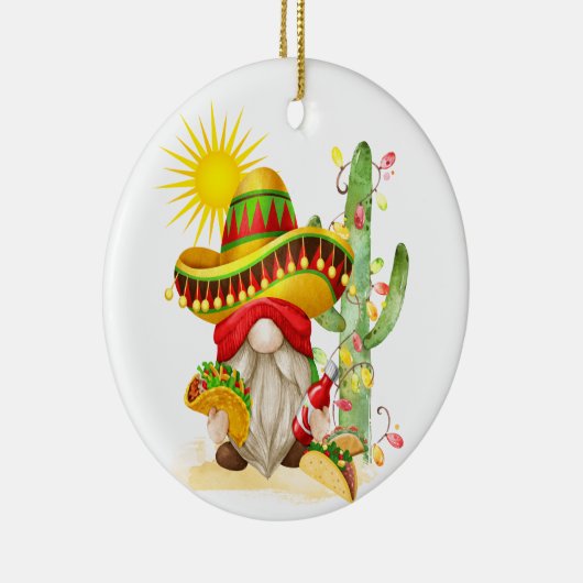Leuk Mexicaans Kerstmis Gnome Ornament (Rechts)