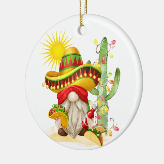 Leuk Mexicaans Kerstmis Gnome Ornament (Links)