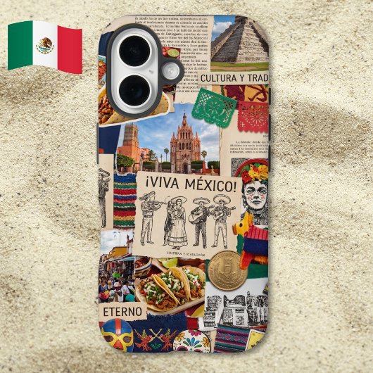 Leuk Mexicocore Scrapboek Collage Viva Mexico Case-Mate iPhone Case