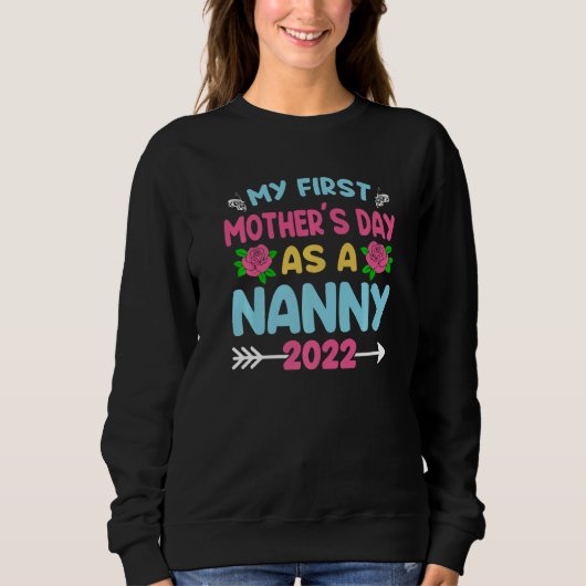 Leuk mijn eerste Moederdag als nanny 2022 Kerstmis Trui (Voorkant)
