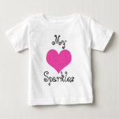Leuk mijn hart sprankelt baby-shirt (Voorkant)