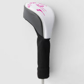 Leuk "Mijn Moeder Houdt Van Golf" Helder Roze Golfheadcover (Schuin)