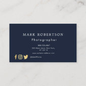 Leuk minimaal fotograaf visitekaartje (Achterkant)