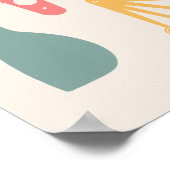 Leuk minimalistisch keukengerei Poster (Hoek)