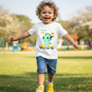 Leuk mintgroen T-shirtje voor baby met dinosaurus
