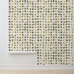 Leuk Modern Abstract Waterverf Vierkant Patroon Behang