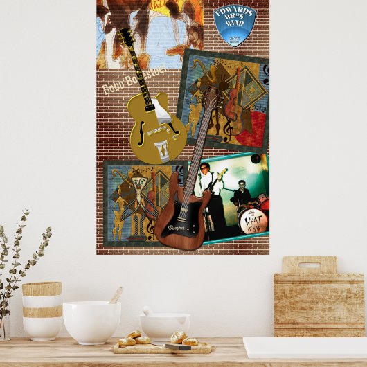 Leuk Modern Art Muziek Collage Poster (Keuken)
