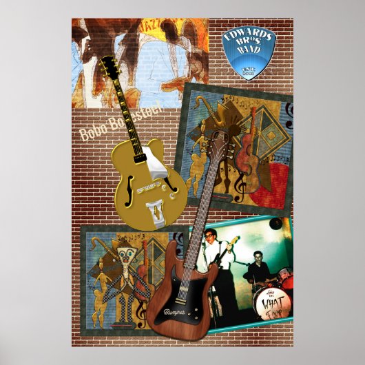Leuk Modern Art Muziek Collage Poster (Voorkant)