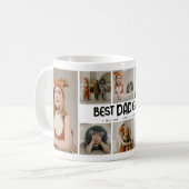 Leuk Modern 'BEST DAD EVER' 8 Foto Koffiemok (Voorkant links)
