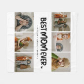 Leuk modern 'BESTE MOEDER Ooit' 6 foto Fleece Deken (Voorkant (Horizontaal))